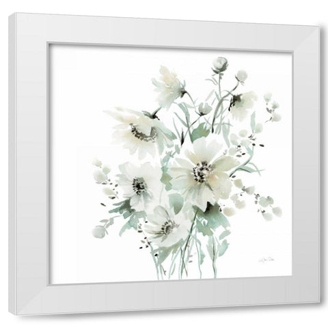 Secret Garden Bouquet I White Modern Wood Framed Art Print by Pete, Katrina