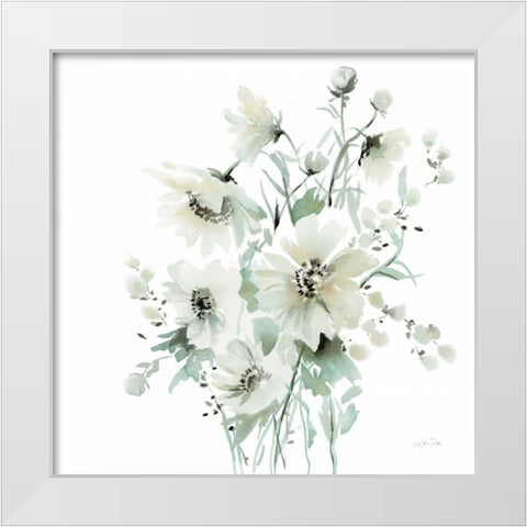 Secret Garden Bouquet I White Modern Wood Framed Art Print by Pete, Katrina