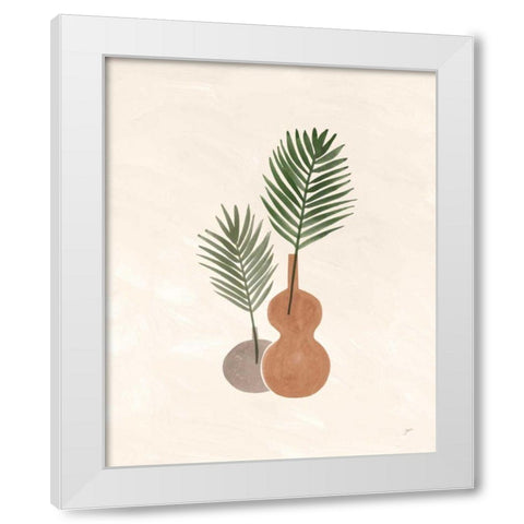 Palm Vessels I White Modern Wood Framed Art Print by Panganiban, Karyn