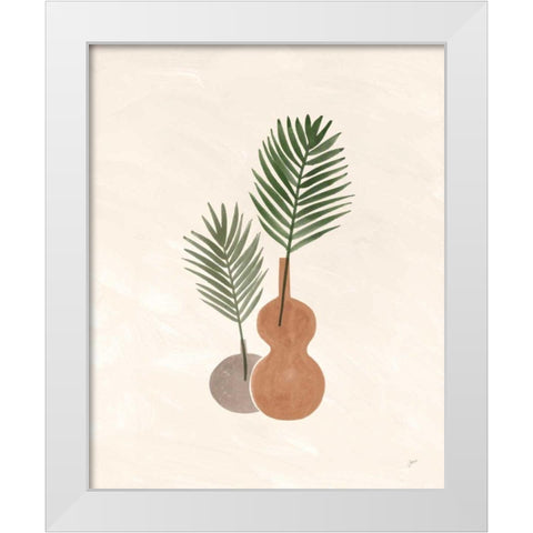 Palm Vessels I White Modern Wood Framed Art Print by Panganiban, Karyn