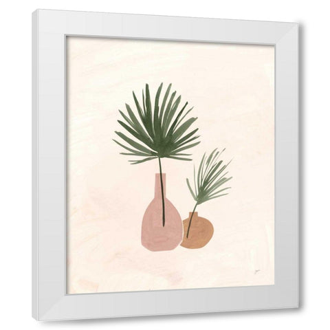 Palm Vessels II White Modern Wood Framed Art Print by Panganiban, Karyn