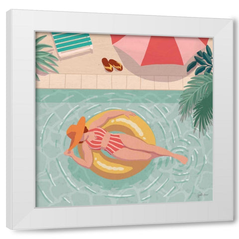 Beach Babes II White Modern Wood Framed Art Print by Penner, Janelle