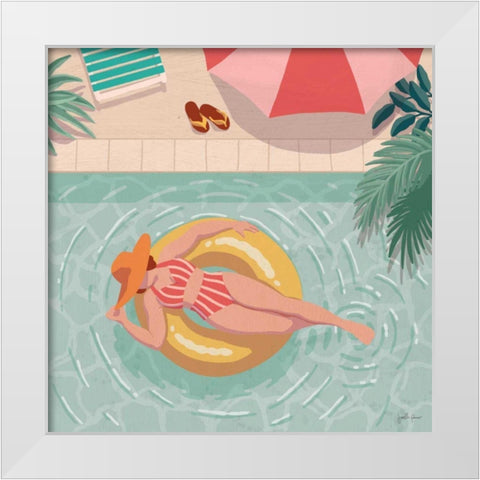 Beach Babes II White Modern Wood Framed Art Print by Penner, Janelle