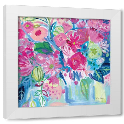 Spring Burst I White Modern Wood Framed Art Print by Zaman, Farida