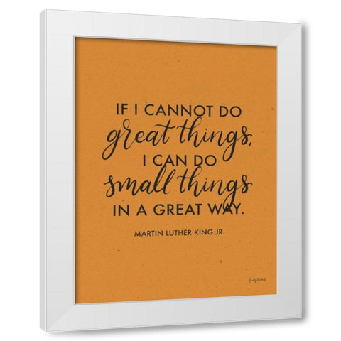Words of Wisdom III Orange Crop White Modern Wood Framed Art Print by Thorns, Becky