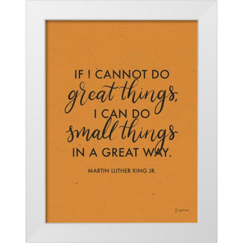 Words of Wisdom III Orange Crop White Modern Wood Framed Art Print by Thorns, Becky