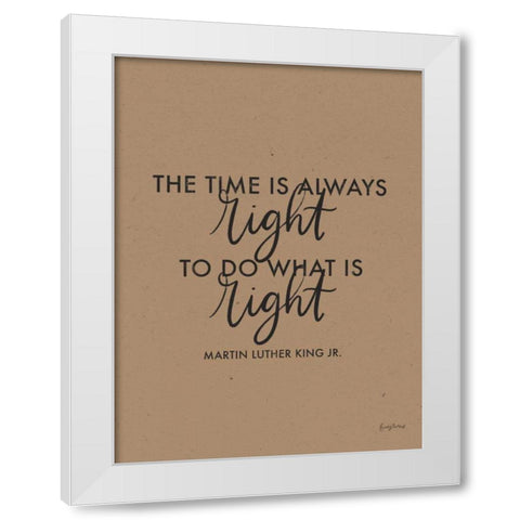 Words of Wisdom IV Brown Crop White Modern Wood Framed Art Print by Thorns, Becky