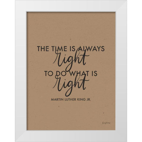 Words of Wisdom IV Brown Crop White Modern Wood Framed Art Print by Thorns, Becky