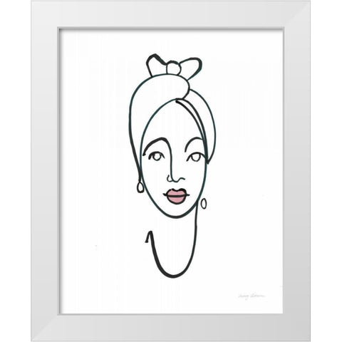 Beauty I Pink Lips White Modern Wood Framed Art Print by Tillmon, Avery