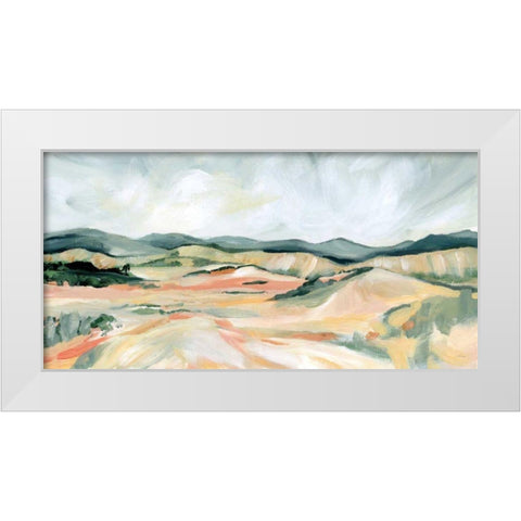 Vermillion Landscape III White Modern Wood Framed Art Print by Pete, Katrina