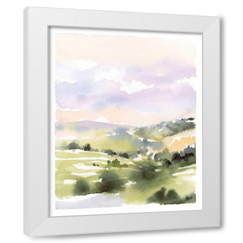 Spring Hills I White Modern Wood Framed Art Print by Pete, Katrina