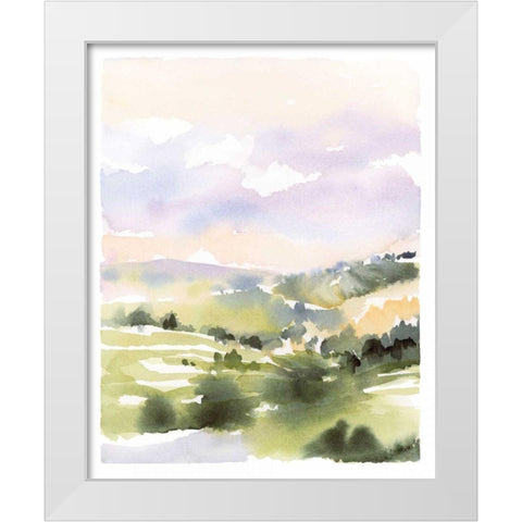 Spring Hills I White Modern Wood Framed Art Print by Pete, Katrina