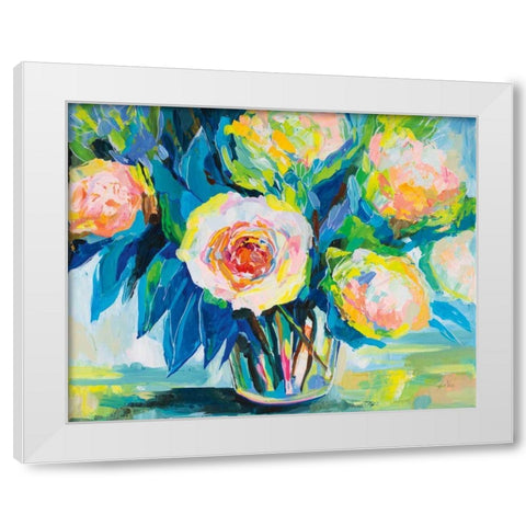 Charm White Modern Wood Framed Art Print by Vertentes, Jeanette
