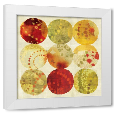 Raindots White Modern Wood Framed Art Print by Wild Apple Portfolio