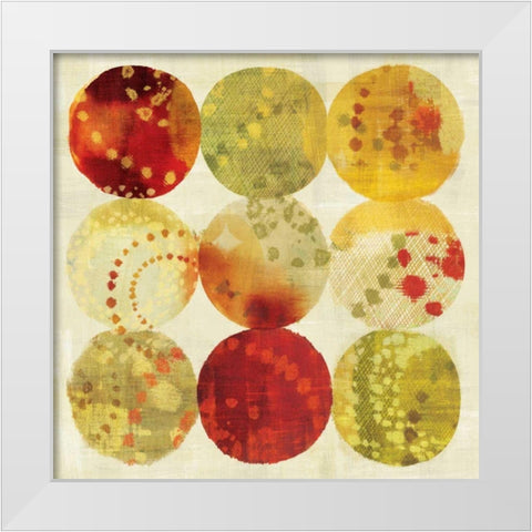 Raindots White Modern Wood Framed Art Print by Wild Apple Portfolio