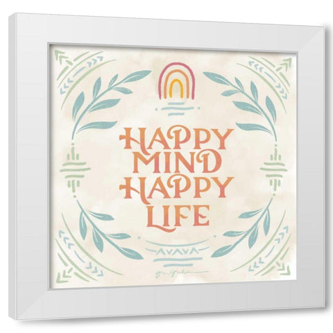 Heart and Mind II White Modern Wood Framed Art Print by Graham, Gia