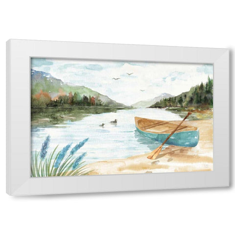 Lake Love I White Modern Wood Framed Art Print by June, Dina