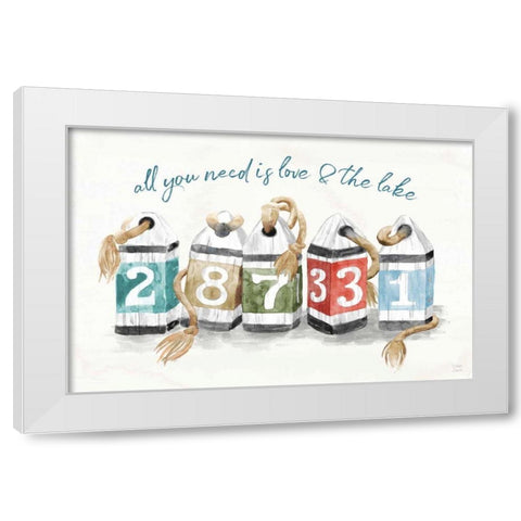 Lake Love IV White Modern Wood Framed Art Print by June, Dina