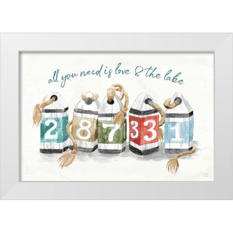 Lake Love IV White Modern Wood Framed Art Print by June, Dina