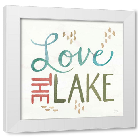 Lake Love VII White Modern Wood Framed Art Print by June, Dina