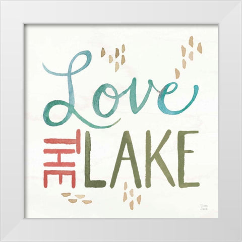 Lake Love VII White Modern Wood Framed Art Print by June, Dina