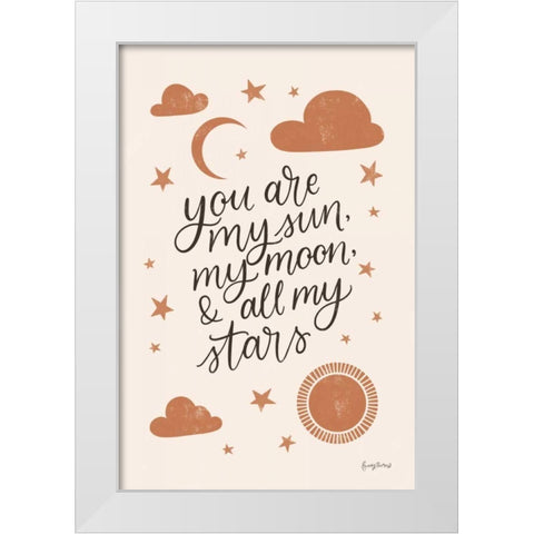 Celestial Boho I White Modern Wood Framed Art Print by Thorns, Becky