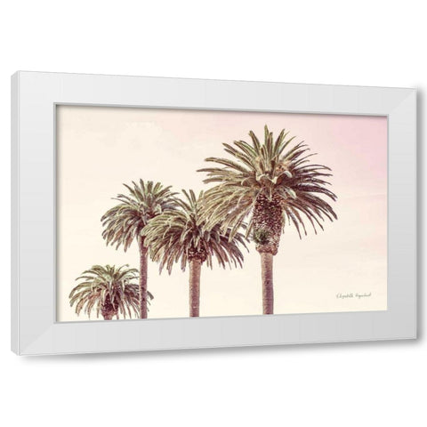 Pastel Palms White Modern Wood Framed Art Print by Urquhart, Elizabeth