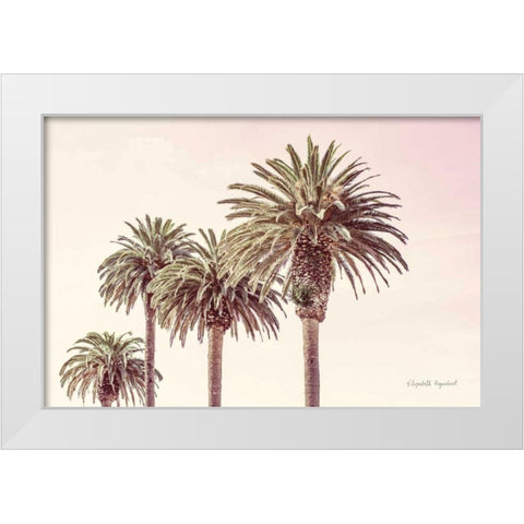 Pastel Palms White Modern Wood Framed Art Print by Urquhart, Elizabeth