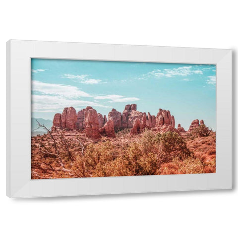 What a View II White Modern Wood Framed Art Print by Urquhart, Elizabeth