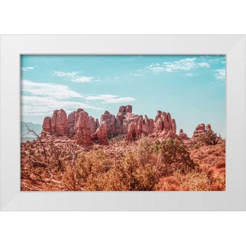 What a View II White Modern Wood Framed Art Print by Urquhart, Elizabeth