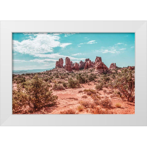 What a View III White Modern Wood Framed Art Print by Urquhart, Elizabeth