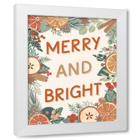 Holiday Spice II White Modern Wood Framed Art Print by Marshall, Laura