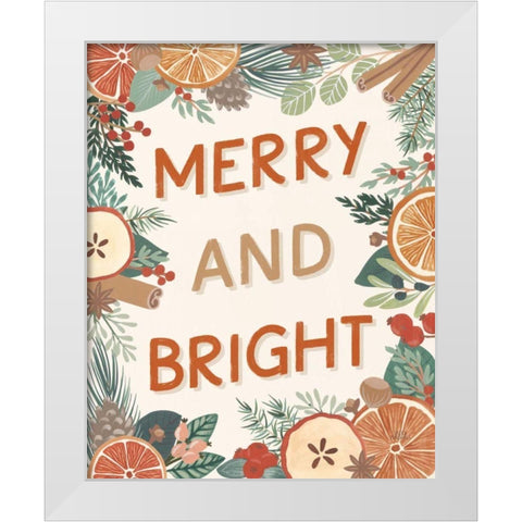 Holiday Spice II White Modern Wood Framed Art Print by Marshall, Laura