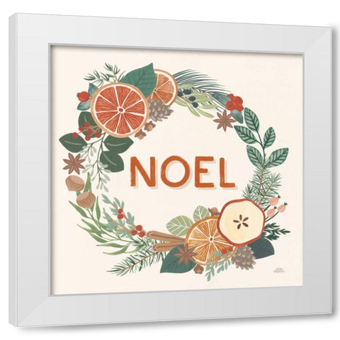 Holiday Spice V White Modern Wood Framed Art Print by Marshall, Laura
