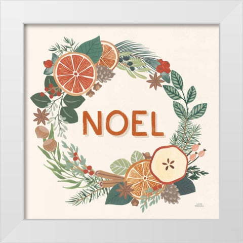 Holiday Spice V White Modern Wood Framed Art Print by Marshall, Laura