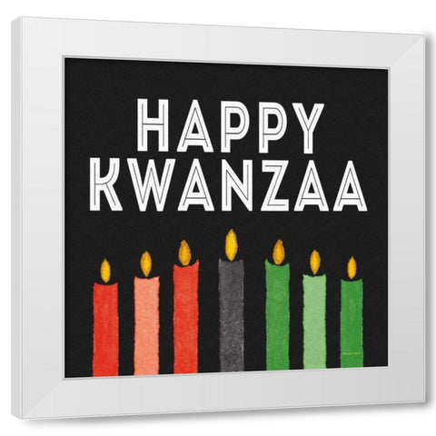 Happy Kwanzaa I White Modern Wood Framed Art Print by McKenna, Kathleen Parr