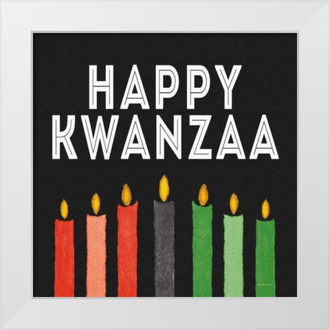 Happy Kwanzaa I White Modern Wood Framed Art Print by McKenna, Kathleen Parr