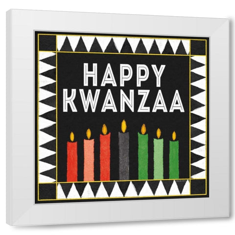 Happy Kwanzaa II White Modern Wood Framed Art Print by McKenna, Kathleen Parr