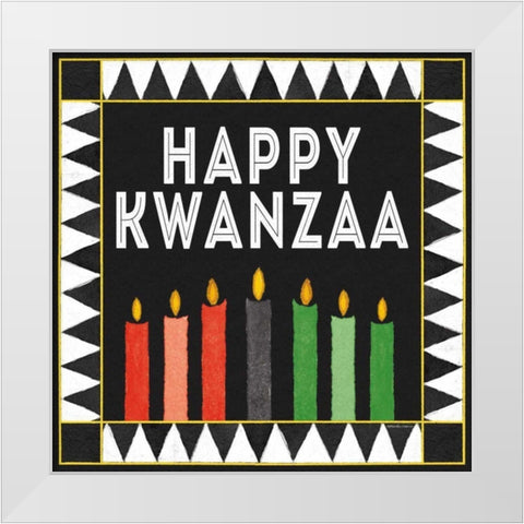 Happy Kwanzaa II White Modern Wood Framed Art Print by McKenna, Kathleen Parr