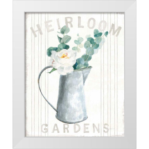 Floursack Home V Cottage White Modern Wood Framed Art Print by Nai, Danhui