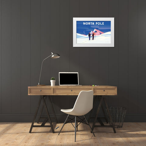 North Pole White Modern Wood Framed Art Print by Escalante, Omar