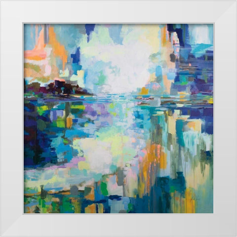 Elevated White Modern Wood Framed Art Print by Vertentes, Jeanette