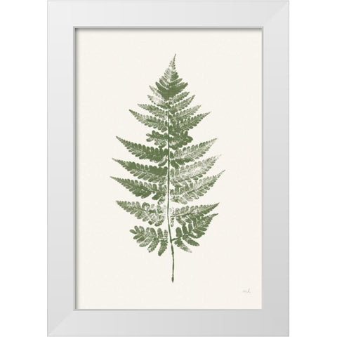 Fern Print I White Crop White Modern Wood Framed Art Print by Hershey, Moira