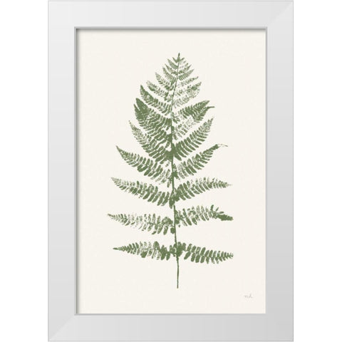 Fern Print II White Crop White Modern Wood Framed Art Print by Hershey, Moira