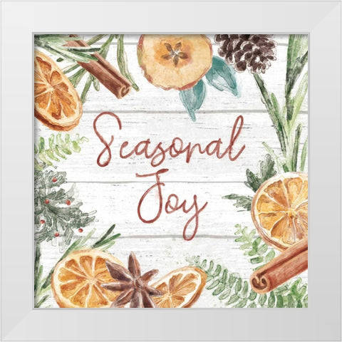 Seasonal Market V White Modern Wood Framed Art Print by Urban, Mary