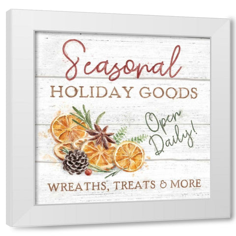 Seasonal Market VI White Modern Wood Framed Art Print by Urban, Mary