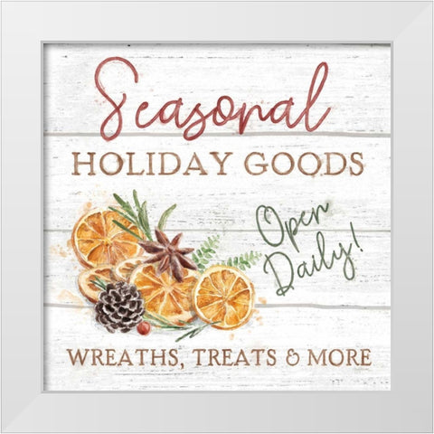 Seasonal Market VI White Modern Wood Framed Art Print by Urban, Mary