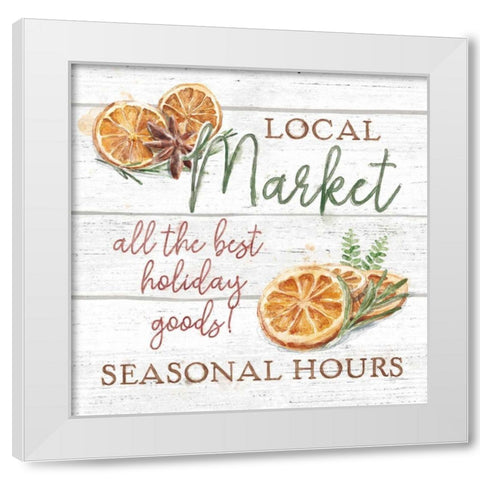 Seasonal Market VII White Modern Wood Framed Art Print by Urban, Mary