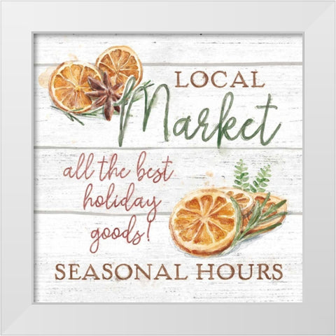 Seasonal Market VII White Modern Wood Framed Art Print by Urban, Mary