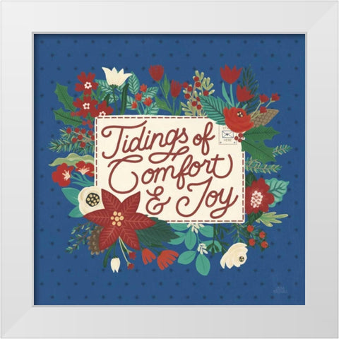 Christmas Wishes V Dark White Modern Wood Framed Art Print by Marshall, Laura